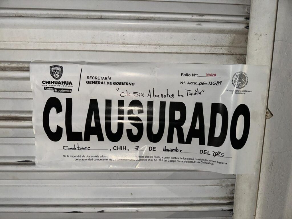 Realiza Gobernación Estatal 380 inspecciones y clausura 24 establecimientos durante la última semana