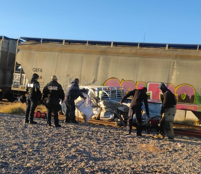 Se registra choque con el tren en Meoqui