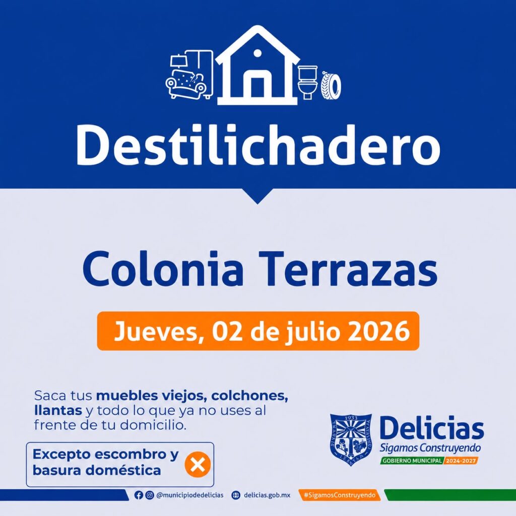 Realizará Gobierno Municipal destilichadero en la colonia Terrazas este jueves