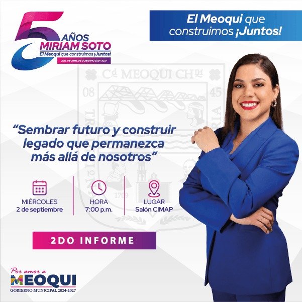 Rendirá Miriam Soto su segundo informe de Gobierno este 2 de septiembre