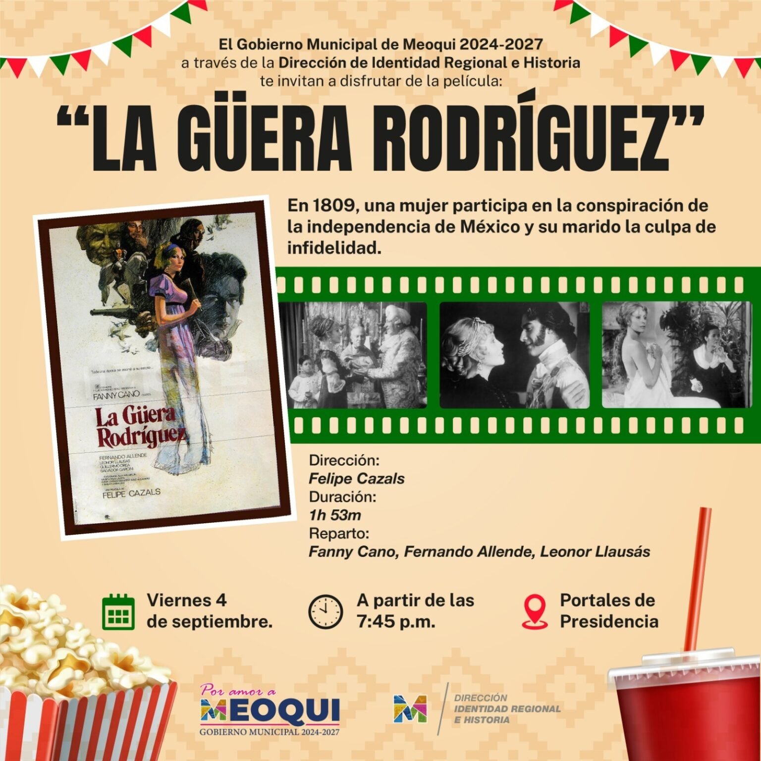 ¡Luces, cámara e Independencia! En Meoqui proyectarán película “La Güera Rodríguez”