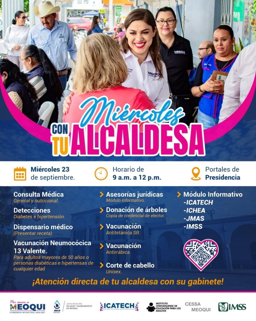 Invitan en Meoqui a “Miércoles con tu Alcaldesa” con servicios y atención directa
